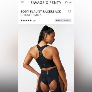 BODY FLAUNT RACERBACK BUCKLE TANK - Black - Size M